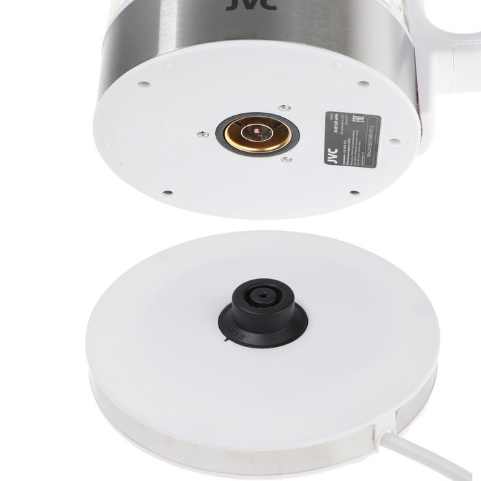 Чайник электрический jvc JK-KE1520, стекло, 1.7 л, 2200 Вт, серебристо-белый - фото 51407896 Чайник электрический jvc JK-KE1520, стекло, 1.7 л, 2200 Вт, серебристо-белый - фото 51407896