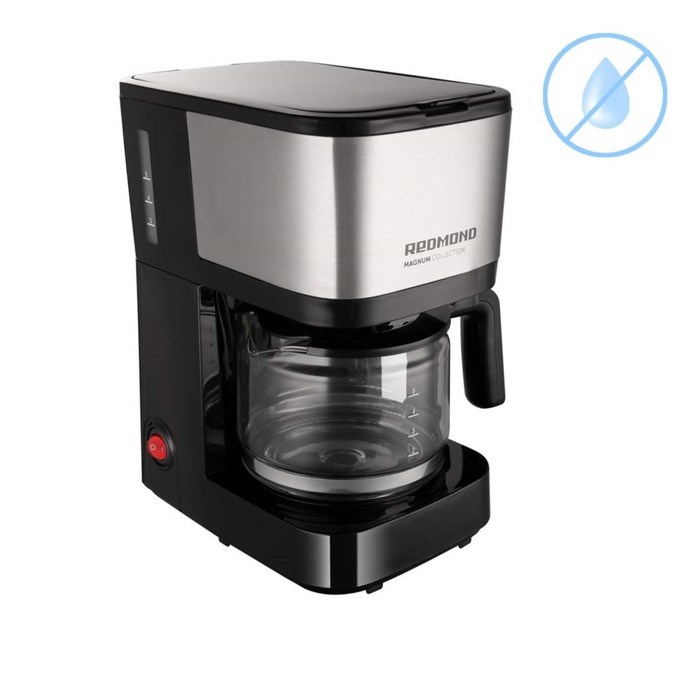 Кофеварка REDMOND RCM-M1531, капельная, 600 Вт, 0.6 л, чёрно-серебристая - фото 51407899 Кофеварка REDMOND RCM-M1531, капельная, 600 Вт, 0.6 л, чёрно-серебристая - фото 51407899