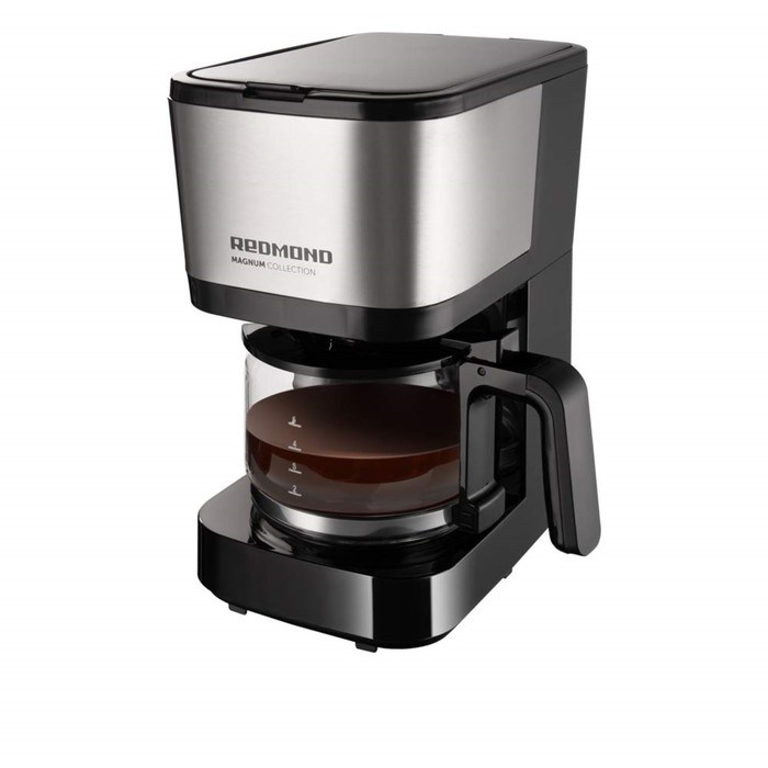 Кофеварка REDMOND RCM-M1531, капельная, 600 Вт, 0.6 л, чёрно-серебристая - фото 51407900 Кофеварка REDMOND RCM-M1531, капельная, 600 Вт, 0.6 л, чёрно-серебристая - фото 51407900