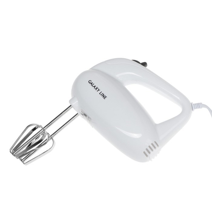 Миксер Galaxy LINE GL 2217, ручной, 300 Вт, 5 скоростей, режим "турбо", белый - фото 51407994 Миксер Galaxy LINE GL 2217, ручной, 300 Вт, 5 скоростей, режим "турбо", белый - фото 51407994