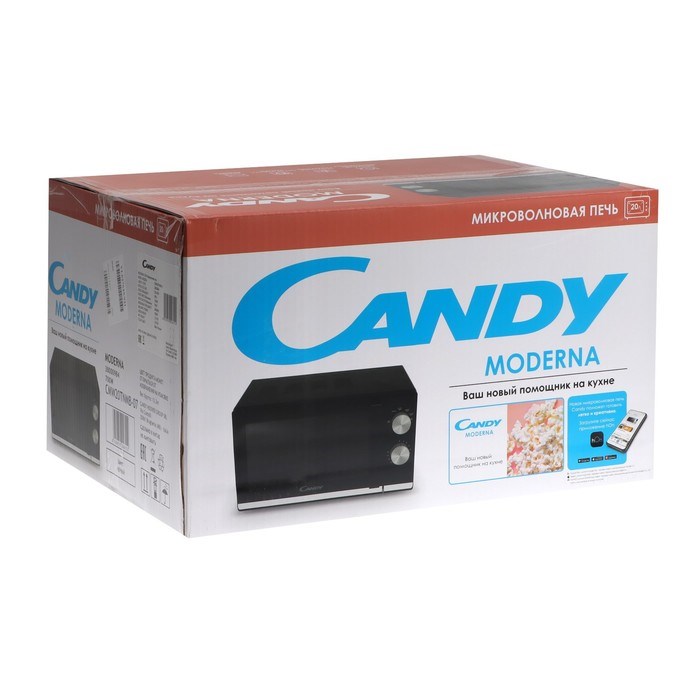 Микроволновая печь Candy Timeless CMW20TNMB-07, 700 Вт, 20 л, 6 режимов, черная - фото 51408248 Микроволновая печь Candy Timeless CMW20TNMB-07, 700 Вт, 20 л, 6 режимов, черная - фото 51408248