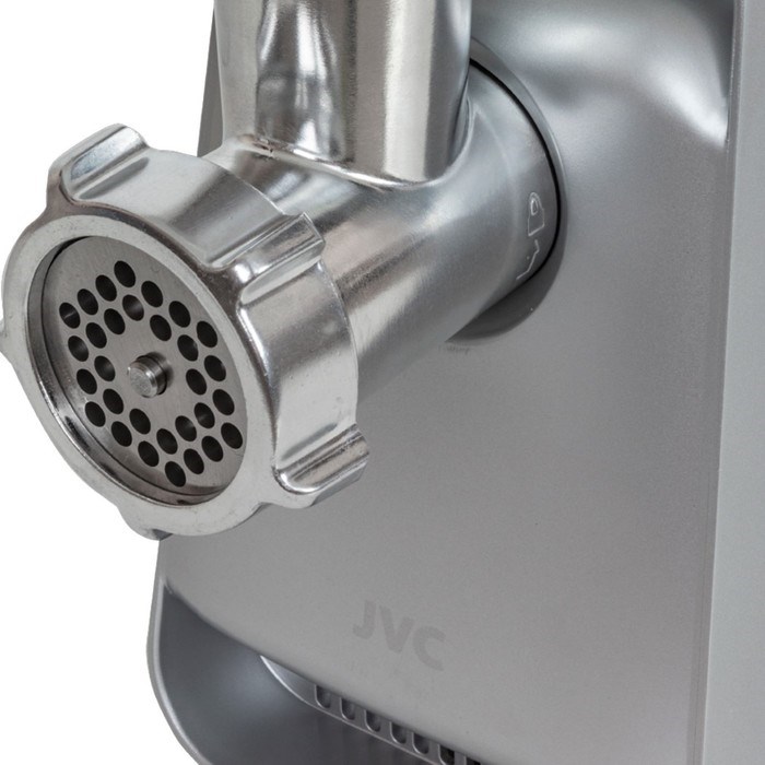 Мясорубка jvc JK-MG124, электрическая, 2000 Вт, реверс, 2 насадки, белый с серебром - фото 51408352 Мясорубка jvc JK-MG124, электрическая, 2000 Вт, реверс, 2 насадки, белый с серебром - фото 51408352