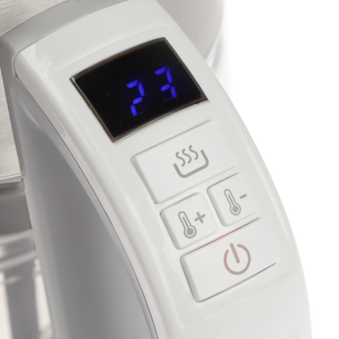 Чайник электрический DEERMA DEM-SH50W, стекло, 1.7 л, 2200 Вт, регулировка t°, серебристый - фото 51408412 Чайник электрический DEERMA DEM-SH50W, стекло, 1.7 л, 2200 Вт, регулировка t°, серебристый - фото 51408412