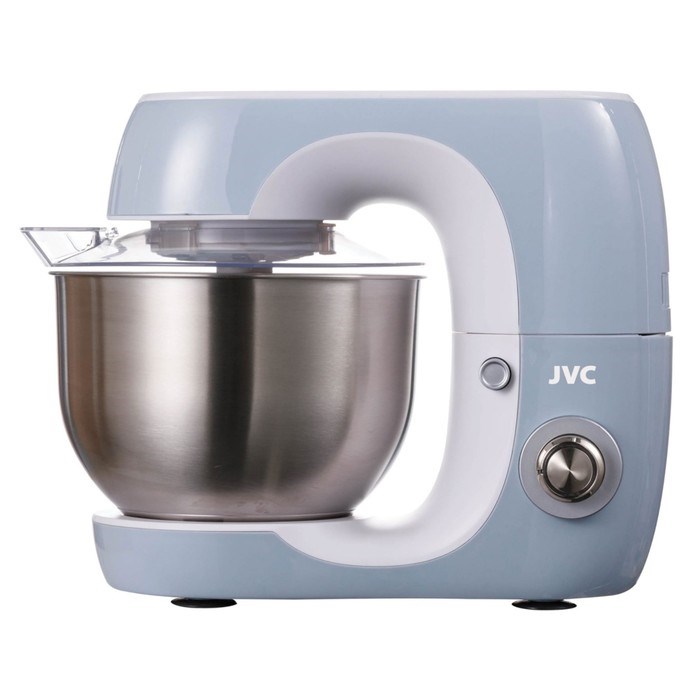 Миксер jvc JK-MX507, планетарный, 1000 Вт, 5.2 л, 6 скоростей, 3 насадки, белый с голубым - фото 51409580 Миксер jvc JK-MX507, планетарный, 1000 Вт, 5.2 л, 6 скоростей, 3 насадки, белый с голубым - фото 51409580