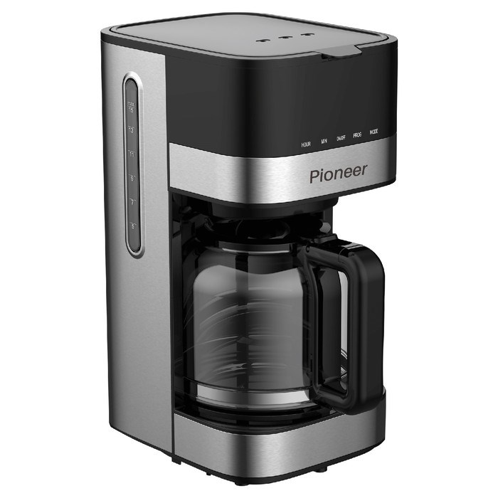 Кофеварка Pioneer CM052D, капельная, 900 Вт, 1.5 л, серебристый с чёрным - фото 51409585 Кофеварка Pioneer CM052D, капельная, 900 Вт, 1.5 л, серебристый с чёрным - фото 51409585