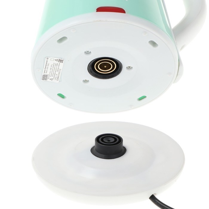 Чайник электрический GOODHELPER KPS-182C, пластик, колба металл, 1.8 л, 1500 Вт, бирюзовый - фото 51410346 Чайник электрический GOODHELPER KPS-182C, пластик, колба металл, 1.8 л, 1500 Вт, бирюзовый - фото 51410346