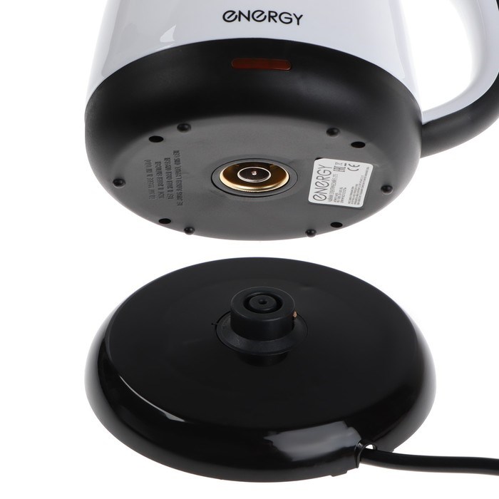 Чайник электрический ENERGY E-275, пластик, 1 л, 1100 Вт, бело-чёрный - фото 51410489 Чайник электрический ENERGY E-275, пластик, 1 л, 1100 Вт, бело-чёрный - фото 51410489