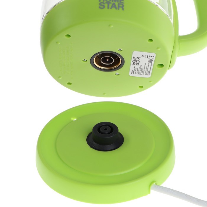 Чайник электрический Homestar HS-1012, стекло, 1.7 л, 2200 Вт, зеленый - фото 51410517 Чайник электрический Homestar HS-1012, стекло, 1.7 л, 2200 Вт, зеленый - фото 51410517