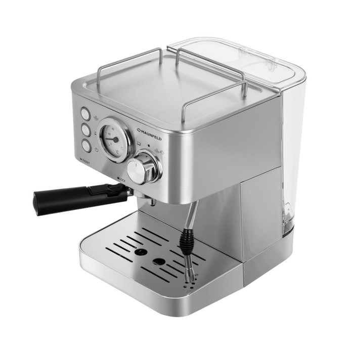 Кофемашина MAUNFELD MF-721S PRO, рожковая, 1140 Вт, 1.5 л, серый - фото 51410630 Кофемашина MAUNFELD MF-721S PRO, рожковая, 1140 Вт, 1.5 л, серый - фото 51410630