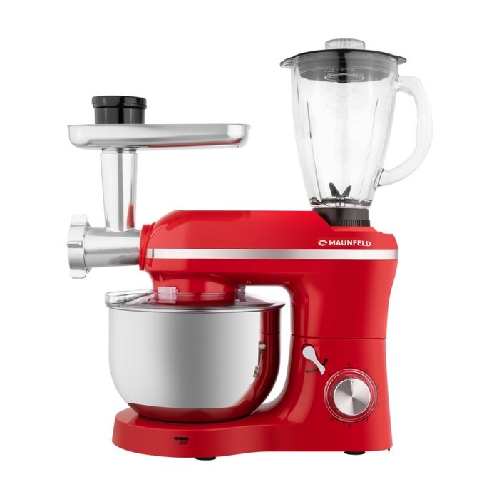 Миксер 3в1 MAUNFELD MF-433CH PRO, 1400 Вт, 5.5 л, 6 скоростей, красный - фото 51410647 Миксер 3в1 MAUNFELD MF-433CH PRO, 1400 Вт, 5.5 л, 6 скоростей, красный - фото 51410647
