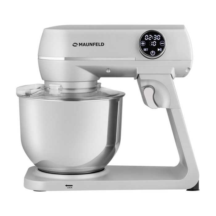Миксер MAUNFELD MF-423SS, планетарный, 1800 Вт, 6.5 л, 10 скоростей, серебристый - фото 51410682 Миксер MAUNFELD MF-423SS, планетарный, 1800 Вт, 6.5 л, 10 скоростей, серебристый - фото 51410682