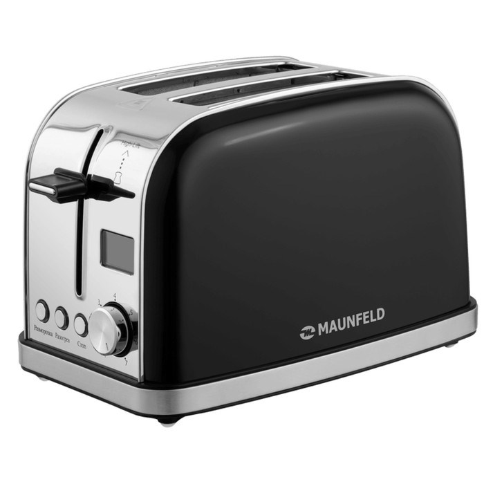 Тостер MAUNFELD MF-821BK, 950 Вт, 2 тоста, чёрный - фото 51410764 Тостер MAUNFELD MF-821BK, 950 Вт, 2 тоста, чёрный - фото 51410764