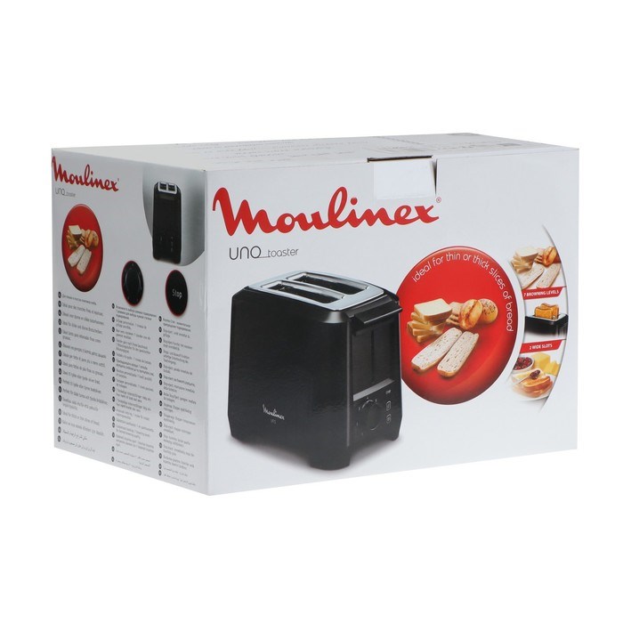 Тостер Moulinex LT140811, 800 Вт, 7 режимов прожарки, 2 тоста, функция разморозки, чёрный - фото 51410863 Тостер Moulinex LT140811, 800 Вт, 7 режимов прожарки, 2 тоста, функция разморозки, чёрный - фото 51410863