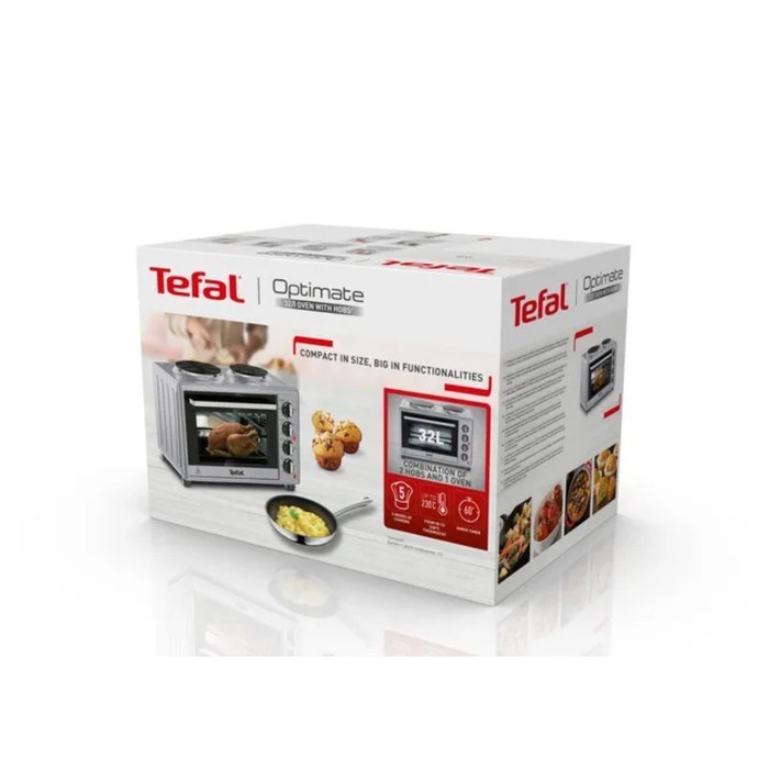 Мини печь Tefal OF463D30, 3000 Вт, 32 л, гриль, конвекция, таймер, серебристо-чёрная - фото 51410930 Мини печь Tefal OF463D30, 3000 Вт, 32 л, гриль, конвекция, таймер, серебристо-чёрная - фото 51410930