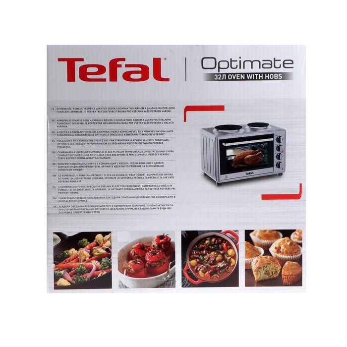 Мини печь Tefal OF463D30, 3000 Вт, 32 л, гриль, конвекция, таймер, серебристо-чёрная - фото 51410932 Мини печь Tefal OF463D30, 3000 Вт, 32 л, гриль, конвекция, таймер, серебристо-чёрная - фото 51410932