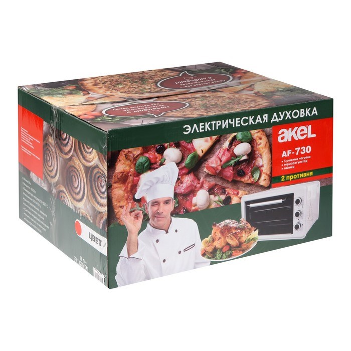 Электродуховка «УЗБИ» AKEL AF-730, 36 л, таймер, красная - фото 51411275 Электродуховка «УЗБИ» AKEL AF-730, 36 л, таймер, красная - фото 51411275