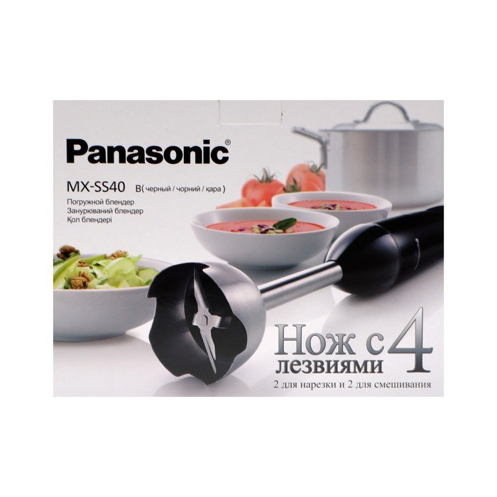 Блендер Panasonic MX-SS40BTQ, погружной, 600 Вт, 5 скоростей, чёрный - фото 51411565 Блендер Panasonic MX-SS40BTQ, погружной, 600 Вт, 5 скоростей, чёрный - фото 51411565
