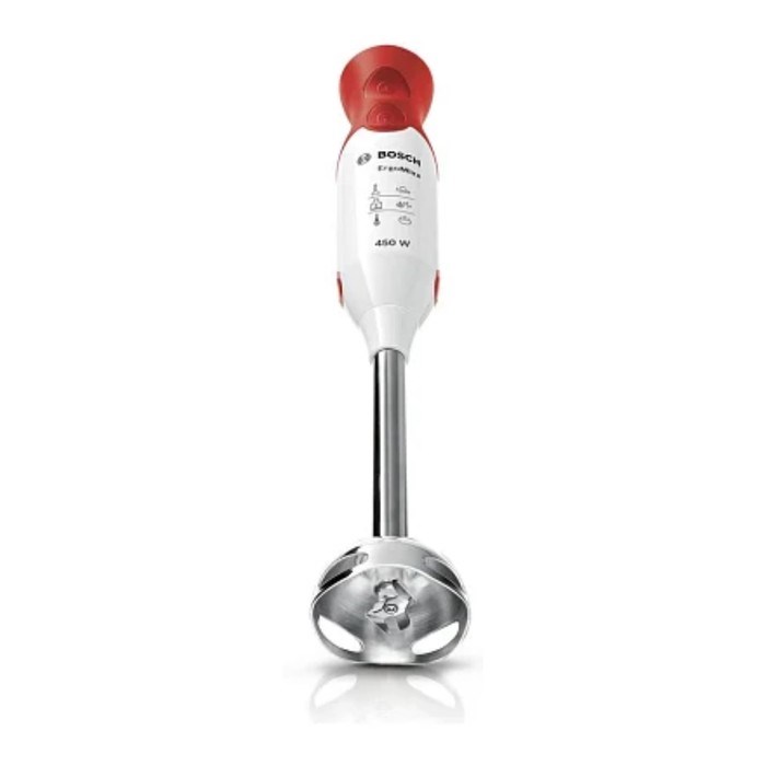 Блендер Bosch MSM64120, погружной, 450 Вт, 0.6 л, 2 скорости, режим "турбо", бело-красный - фото 51411628 Блендер Bosch MSM64120, погружной, 450 Вт, 0.6 л, 2 скорости, режим "турбо", бело-красный - фото 51411628