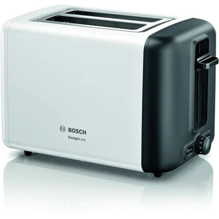 Тостер Bosch TAT3P421, 970 Вт, 5 режимов прожарки, 2 тоста, разморозка, бело-чёрный - фото 51411667 Тостер Bosch TAT3P421, 970 Вт, 5 режимов прожарки, 2 тоста, разморозка, бело-чёрный - фото 51411667