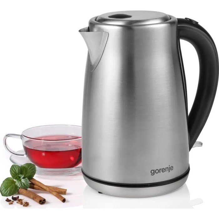 Чайник электрический Gorenje K17S, металл, 1.7 л, 2000 Вт, серебристый - фото 51411674 Чайник электрический Gorenje K17S, металл, 1.7 л, 2000 Вт, серебристый - фото 51411674