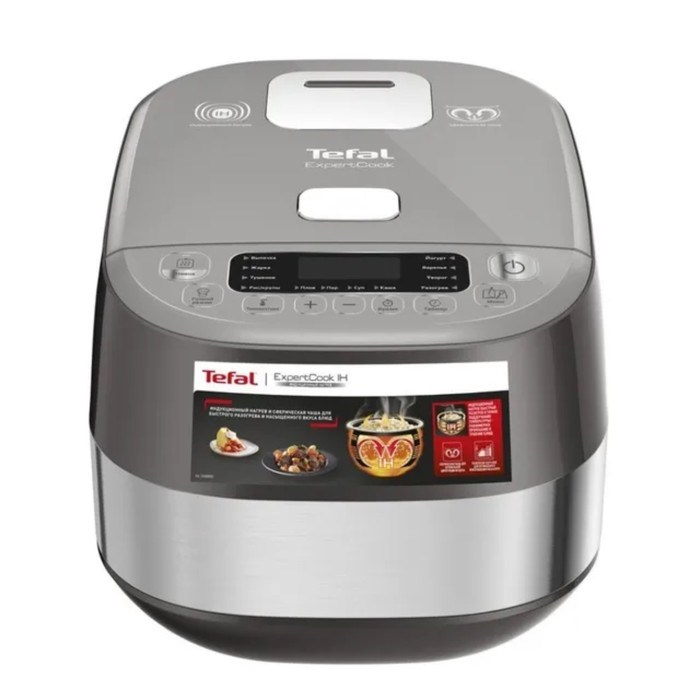 Мультиварка Tefal RK802B32, 1200 Вт, 5 л, 14 программ, антипригарное покрытие, серая - фото 51411705 Мультиварка Tefal RK802B32, 1200 Вт, 5 л, 14 программ, антипригарное покрытие, серая - фото 51411705