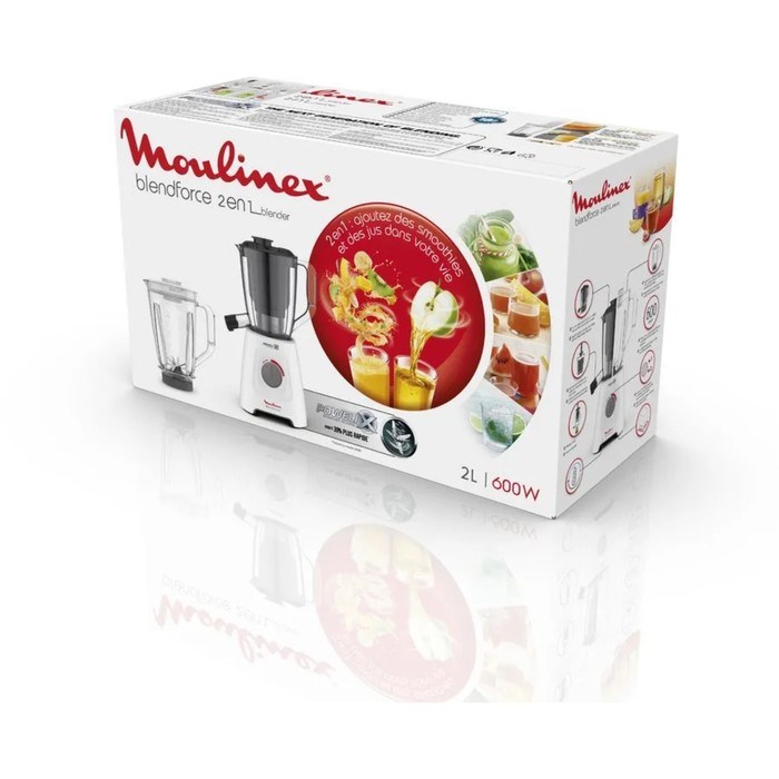 Блендер Moulinex LM42Q110, стационарный, 600 Вт,1.25 л, белый - фото 51411713 Блендер Moulinex LM42Q110, стационарный, 600 Вт,1.25 л, белый - фото 51411713