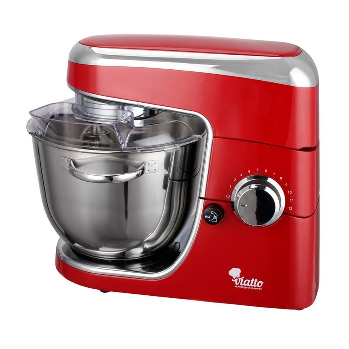 Миксер VIATTO VA-SM99RS, планетарный, 1.3 кВт, 4.2 л, 12 скоростей, красно-серебристый - фото 51412076 Миксер VIATTO VA-SM99RS, планетарный, 1.3 кВт, 4.2 л, 12 скоростей, красно-серебристый - фото 51412076