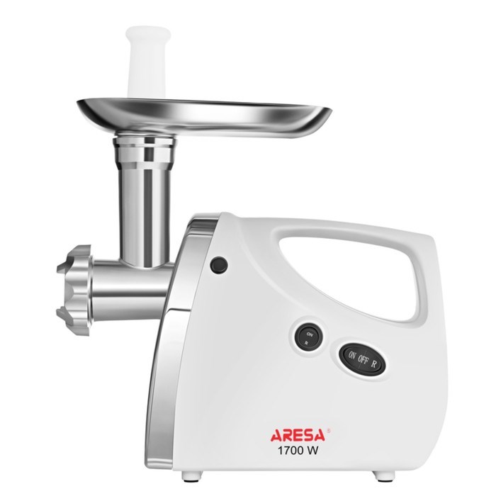 Мясорубка Aresa AR-2101, 1700 Вт, 1.8 кг/мин, насадка для кеббе, белая - фото 51412200 Мясорубка Aresa AR-2101, 1700 Вт, 1.8 кг/мин, насадка для кеббе, белая - фото 51412200