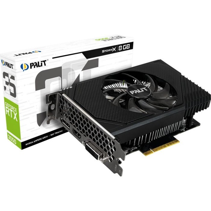 Видеокарта Palit PA-RTX3050 STORMX, GeForce RTX 3050 8 Гб, GDDR6, HDMI, DP - фото 51412558 Видеокарта Palit PA-RTX3050 STORMX, GeForce RTX 3050 8 Гб, GDDR6, HDMI, DP - фото 51412558