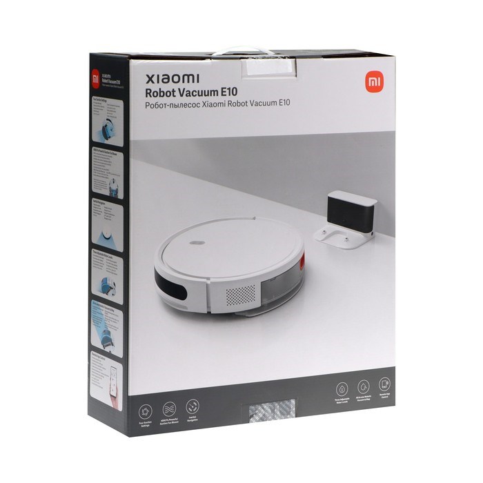 Робот-пылесос Xiaomi Robot Vacuum E10 EU B106GL, 45 Вт, сухая/влажная, 0.4/0.2 л, белый - фото 51412731 Робот-пылесос Xiaomi Robot Vacuum E10 EU B106GL, 45 Вт, сухая/влажная, 0.4/0.2 л, белый - фото 51412731
