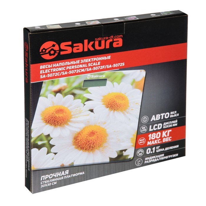 Весы напольные Sakura SA-5072S, электронные, до 180 кг, рисунок "бамбук" - фото 51412828 Весы напольные Sakura SA-5072S, электронные, до 180 кг, рисунок "бамбук" - фото 51412828