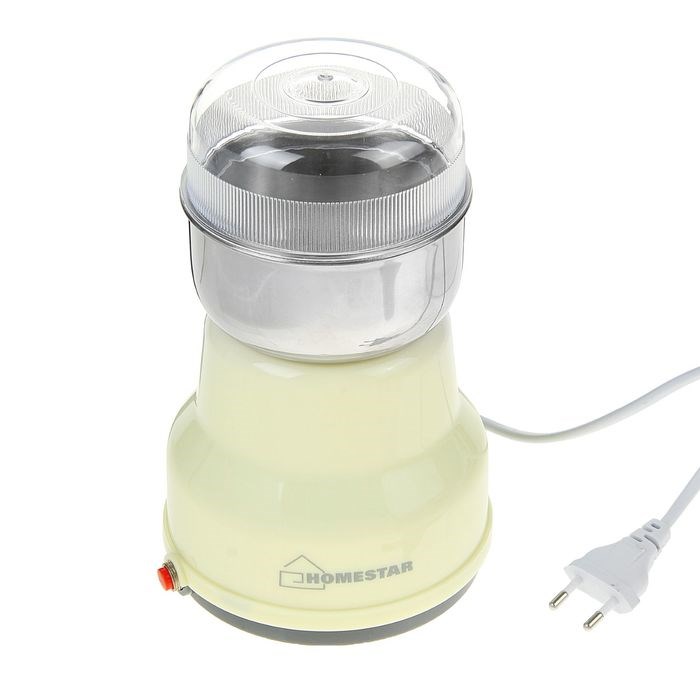 Кофемолка HOMESTAR HS-2001, электрическая, 150 Вт, 50 г, бежевая - фото 51412846 Кофемолка HOMESTAR HS-2001, электрическая, 150 Вт, 50 г, бежевая - фото 51412846