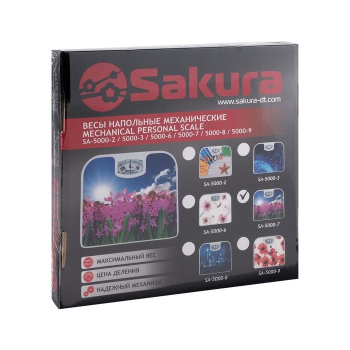 Весы напольные Sakura SA-5000-7, механические, до 130 кг, картинка "гиацинты" - фото 51413259 Весы напольные Sakura SA-5000-7, механические, до 130 кг, картинка "гиацинты" - фото 51413259
