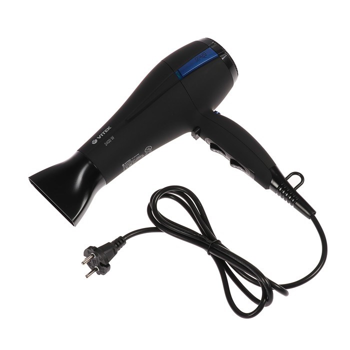 ФенVitek VT-8212, 2400 Вт, 2 скорости, 3 температурных режима, черный - фото 51413316 ФенVitek VT-8212, 2400 Вт, 2 скорости, 3 температурных режима, черный - фото 51413316