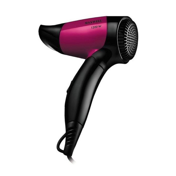 Фен Maxwell MW-2007 BK, 1200 Вт, 2 температурных режима, 2 скорости, чёрно-розовый - фото 51413448 Фен Maxwell MW-2007 BK, 1200 Вт, 2 температурных режима, 2 скорости, чёрно-розовый - фото 51413448