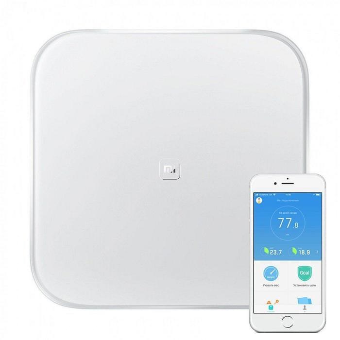 Весы Xiaomi Mi Smart Scale 2 (NUN4056GL), электронные, диагностические, до 150 кг, белые - фото 51413452 Весы Xiaomi Mi Smart Scale 2 (NUN4056GL), электронные, диагностические, до 150 кг, белые - фото 51413452