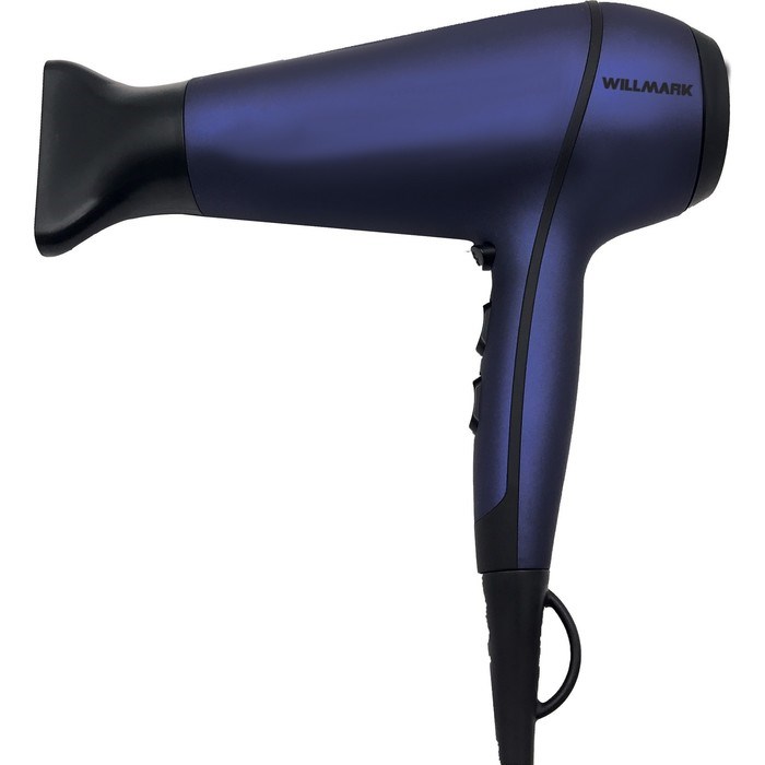Фен WILLMARK WHD-212STI, 2200 Вт, 2 скорости, 2 температурных режима, синий - фото 51413504 Фен WILLMARK WHD-212STI, 2200 Вт, 2 скорости, 2 температурных режима, синий - фото 51413504