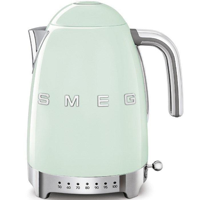 Чайник электрический Smeg KLF04PGEU, металл, 1.7 л, 2400 Вт, регулировка t°, цвет мятный - фото 51413587 Чайник электрический Smeg KLF04PGEU, металл, 1.7 л, 2400 Вт, регулировка t°, цвет мятный - фото 51413587