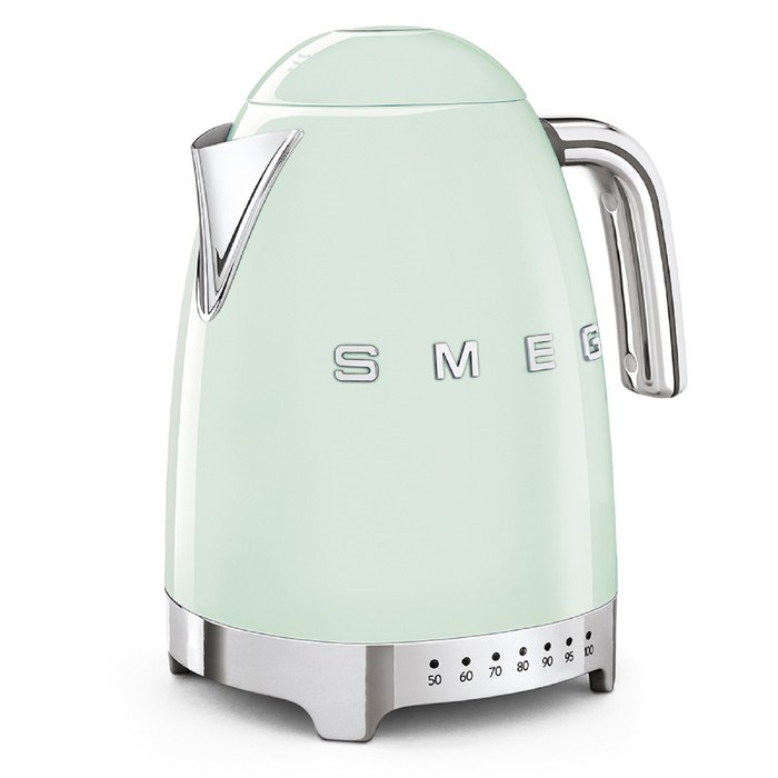 Чайник электрический Smeg KLF04PGEU, металл, 1.7 л, 2400 Вт, регулировка t°, цвет мятный - фото 51413588 Чайник электрический Smeg KLF04PGEU, металл, 1.7 л, 2400 Вт, регулировка t°, цвет мятный - фото 51413588