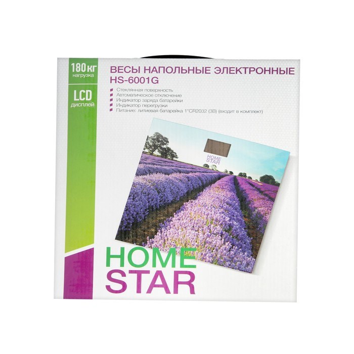 Весы напольные HOMESTAR HS-6001G, электронные, до 180 кг, 1хCR2032, стекло, фиолетовые - фото 51413684 Весы напольные HOMESTAR HS-6001G, электронные, до 180 кг, 1хCR2032, стекло, фиолетовые - фото 51413684