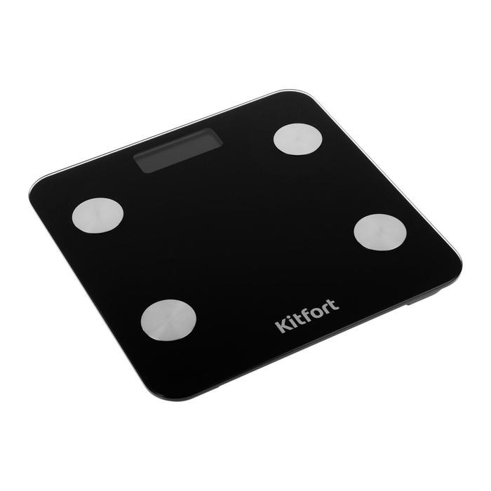 Весы напольные Kitfort КТ-805, электронные, до 180 кг, Bluetooth, 2хААА, черные - фото 51413889 Весы напольные Kitfort КТ-805, электронные, до 180 кг, Bluetooth, 2хААА, черные - фото 51413889