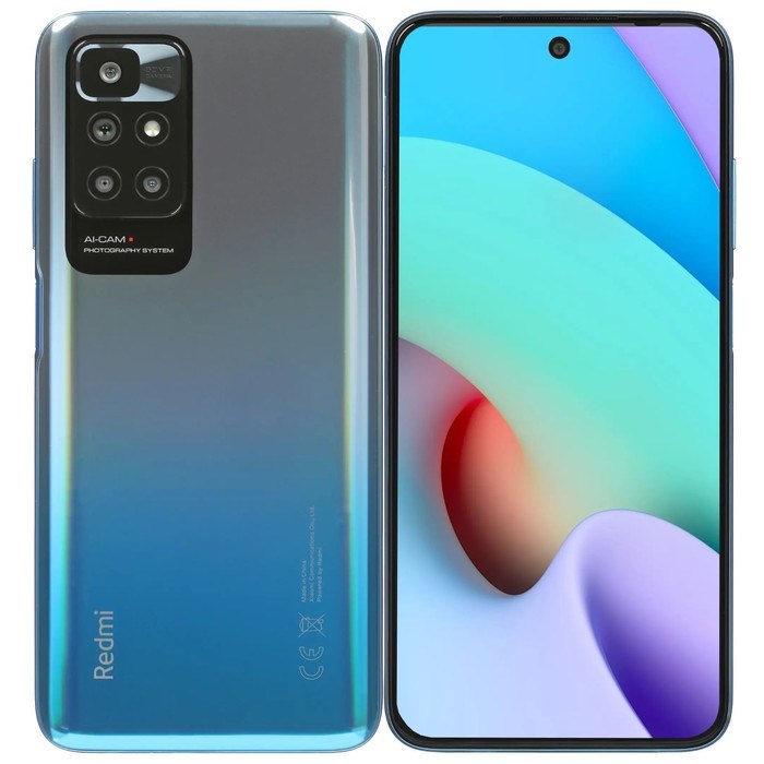 Смартфон Xiaomi Redmi 10 NFC, 6.5'', IPS, 4 Гб, 64 Гб, 50 Мп, 8 Мп, 5000 мАч, синий - фото 51413996 Смартфон Xiaomi Redmi 10 NFC, 6.5'', IPS, 4 Гб, 64 Гб, 50 Мп, 8 Мп, 5000 мАч, синий - фото 51413996