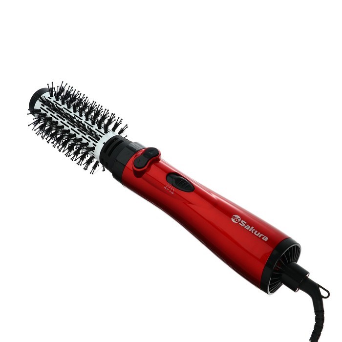 Фен-щетка Sakura SA-4205R, 1200 Вт, 3 режима работы, 2 насадки, защита от перегрева, красная - фото 51414013 Фен-щетка Sakura SA-4205R, 1200 Вт, 3 режима работы, 2 насадки, защита от перегрева, красная - фото 51414013