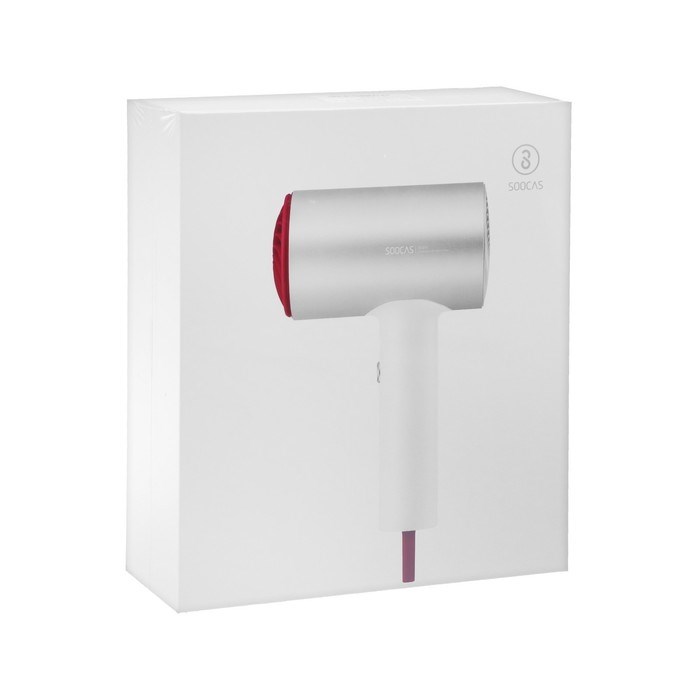 Фен Soocas Hair Dryer H5, 1800 Вт, 3 скорости, ионизация, шнур 1.7 м, серебристо-красный - фото 51414105 Фен Soocas Hair Dryer H5, 1800 Вт, 3 скорости, ионизация, шнур 1.7 м, серебристо-красный - фото 51414105
