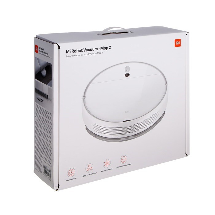 Робот-пылесос Mi Robot Vacuum-Mop 2 (BHR5055EU), 40 Вт, сухая/влажная уборка, 0.55 л, белый - фото 51414379 Робот-пылесос Mi Robot Vacuum-Mop 2 (BHR5055EU), 40 Вт, сухая/влажная уборка, 0.55 л, белый - фото 51414379