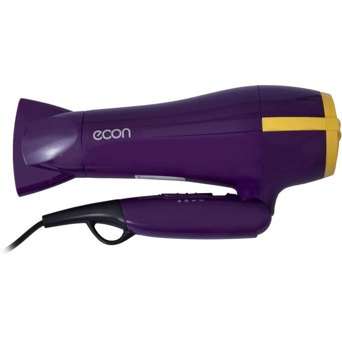 Фен Econ ECO-BH221D, 2200 Вт, 2 скорости, 3 температурных режима, фиолетово-жёлтый - фото 51414504 Фен Econ ECO-BH221D, 2200 Вт, 2 скорости, 3 температурных режима, фиолетово-жёлтый - фото 51414504