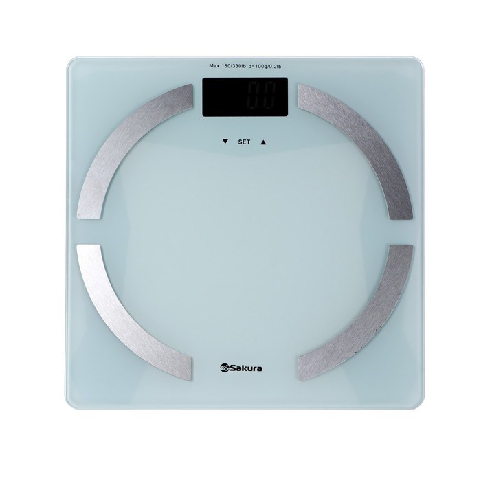 Весы напольные Sakura SA-5056W, диагностические, до 180 кг, 2хААА, белые - фото 51414651 Весы напольные Sakura SA-5056W, диагностические, до 180 кг, 2хААА, белые - фото 51414651