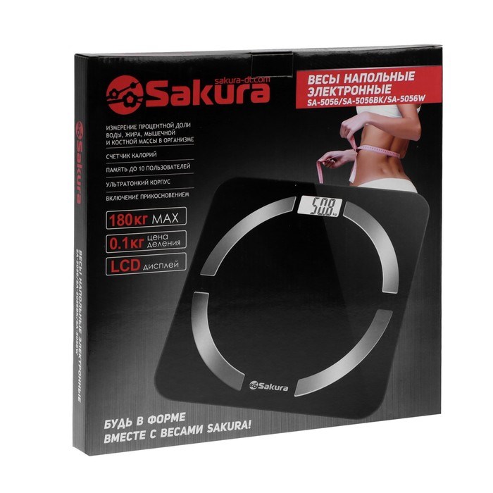 Весы напольные Sakura SA-5056W, диагностические, до 180 кг, 2хААА, белые - фото 51414656 Весы напольные Sakura SA-5056W, диагностические, до 180 кг, 2хААА, белые - фото 51414656