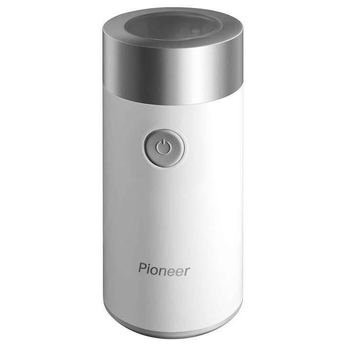 Кофемолка Pioneer CG205, ножевая, 150Вт, 50 г, цвет белый-серебристый - фото 51414728 Кофемолка Pioneer CG205, ножевая, 150Вт, 50 г, цвет белый-серебристый - фото 51414728