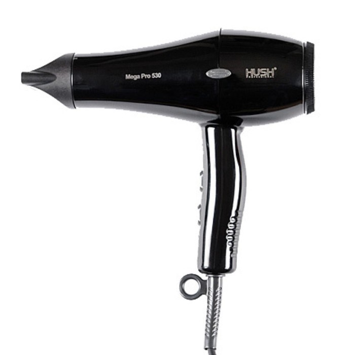 Фен парикмахерский HUSH Mega Pro 530, 2400 Вт, 2насадки, 2 скорости, 3температуры, шнур3.5 м 93993 - фото 51414820 Фен парикмахерский HUSH Mega Pro 530, 2400 Вт, 2насадки, 2 скорости, 3температуры, шнур3.5 м 93993 - фото 51414820